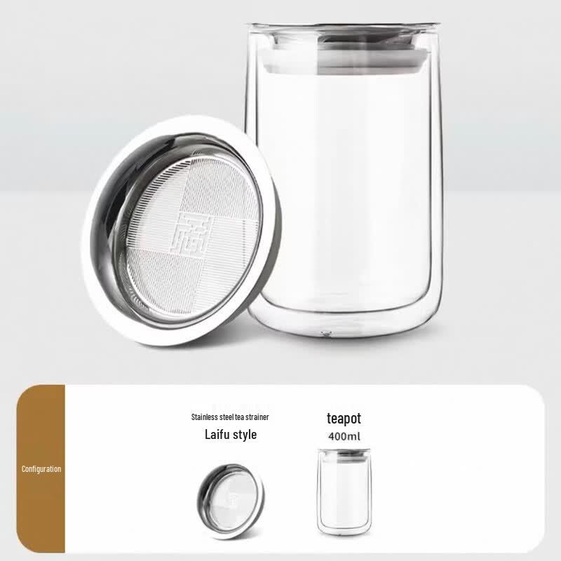 Portable Double-Layer Glass Tea Infuser Bottle
