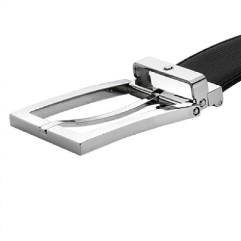 Montblanc 114435 Curea Dreptunghiulară Neagră Lucioasă