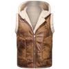 Mens High Quality Leather Jackets Winter Male Fleece Warm Vest Coats Men Stand Collar Army Thicken Waistcoats Clothing Mens Jack