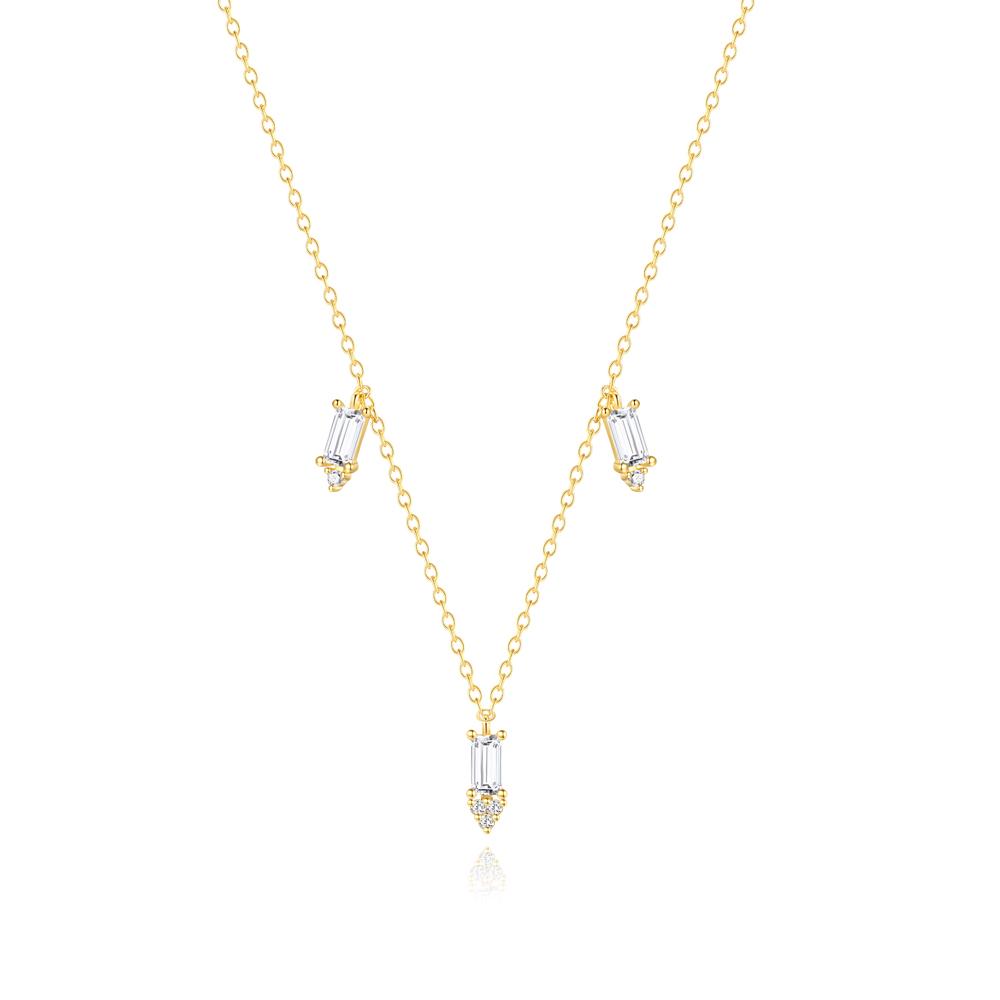 Aide 925 Silver Korean Style Simple Round CZ Zircon Pendant Necklaces For Women Elegant Stackable Clavicle Chain Choker
