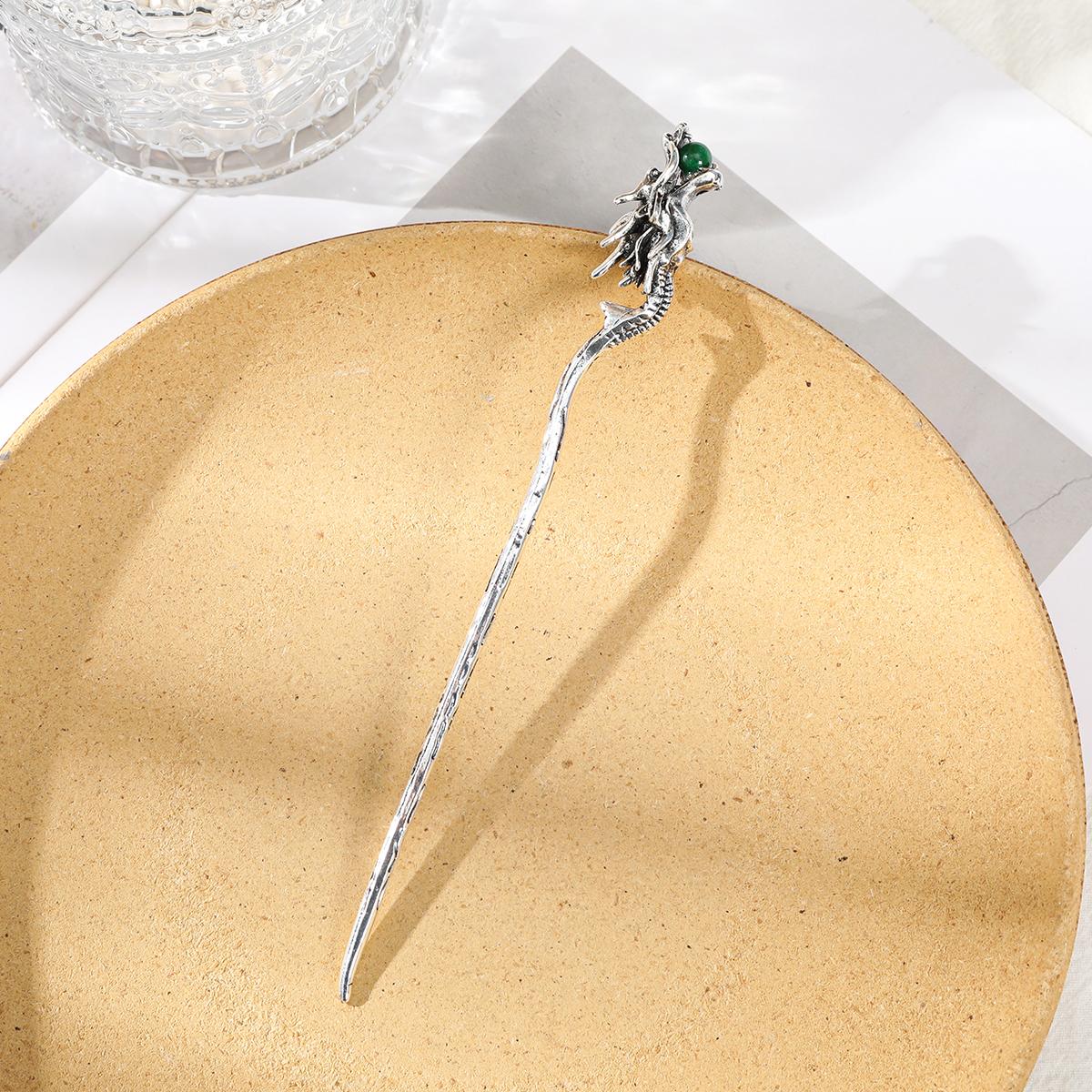 

17,5 см Сплав Заколка для волос Дракон Палочки для волос Женщины Дамы Пучок Волос Заколка Девушки Ретро Зодиак Заколка Аксессуары для волос Головной убор