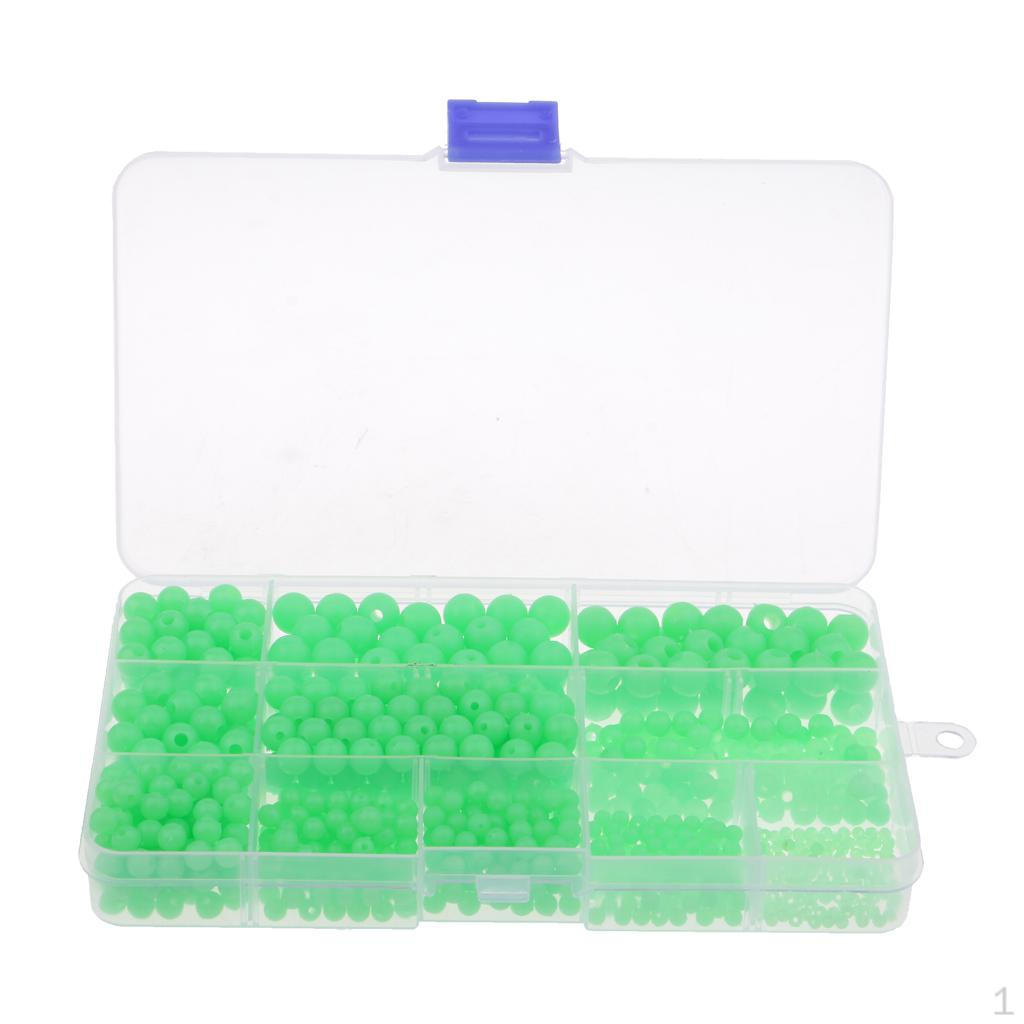 Assorted Carp Fishing Soft Oval Round Plastic Glow Floating Beads Round Luminous Beads