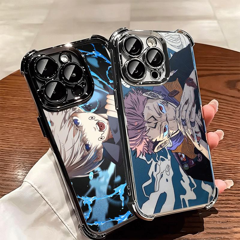 Japan Anime JUJUSU KAISENS Soft Phone Case For iPhone 15 16 17 Air 14 Pro Max 16E Plus 13 12 Mini Plating Anti-Fall Fundas