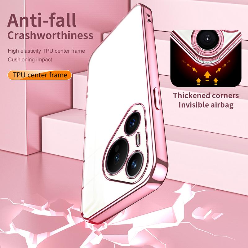 For Huawei Pura 70 Case TPU Transparency Electroplating Phone Cover