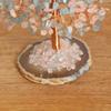 Handmade Natural Crystal Fortune Tree with Agate Base - Christmas Ornament