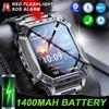 שעון חכם GPS צבאי חדש ועמיד, סוללה 1400mAh, מעקב כושר, עמיד במים 10ATM, פנס טקטי, SOS, שעון לגברים