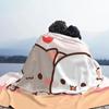 Peach And Goma Mochi Cat Teppe Korallfleece Plysj Høst/Vinter Bærbart Tynt Kasteteppe til Hjem Soverom Plysj Tynt Dyne