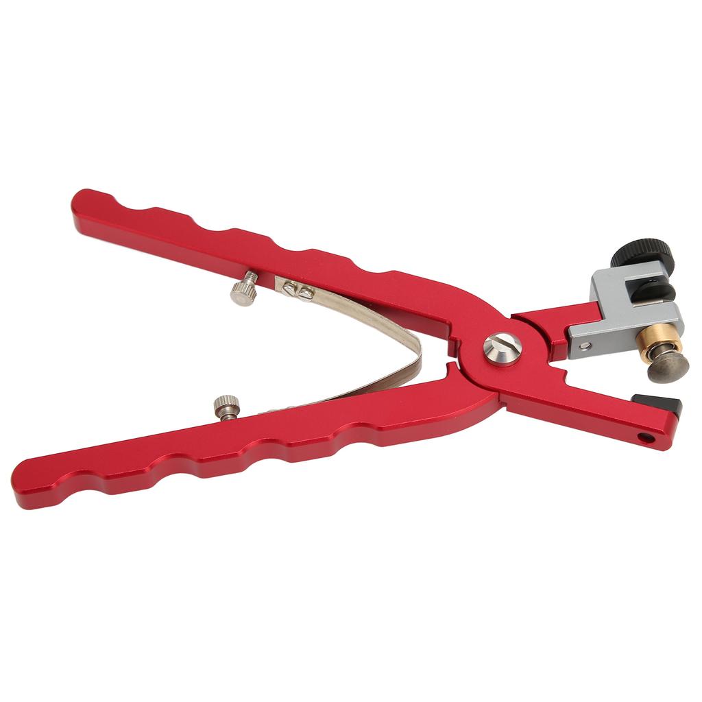 Watch Belt Hole Puncher Lightweight Portable Effort Saving Spring Steel Material Red Handle