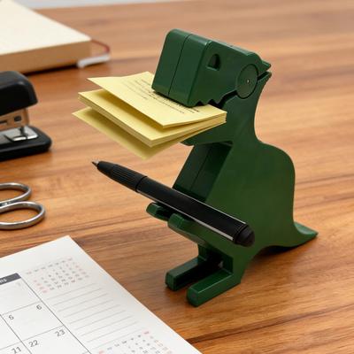 Porta-Bloco de Notas Adesivas 3D de Dinossauro Organizador de Mesa para Anotações com Porta-Canetas Dispensador de Notas de Mesa Divertido para Acessórios de Escritório Escola