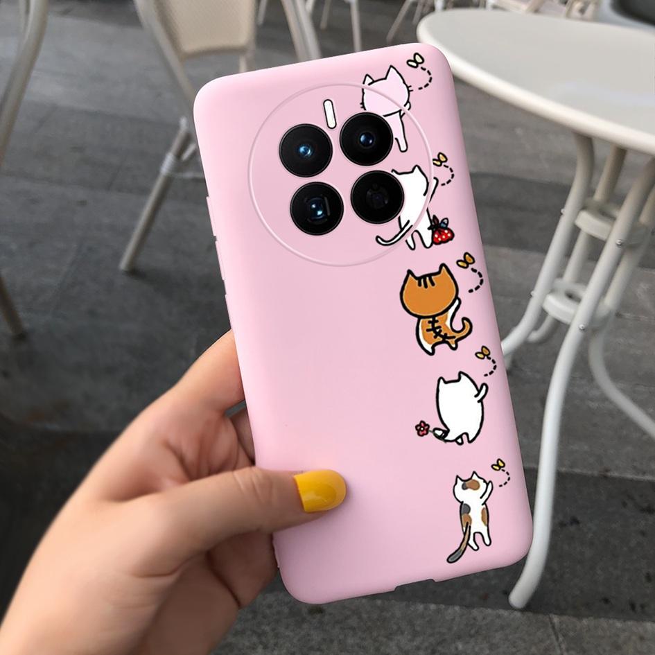 For Huawei Mate 50 Pro Case 2022 Cute Cartoon Cat Painted Soft TPU Protective Cover For Huawei Mate50 Pro DCO-LX9 CET-LX9 Fundas