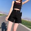 High-Waisted Elastic Denim Shorts for Women - Summer Slimming, Plus Size, Loose Wide-Leg, A-Line Style