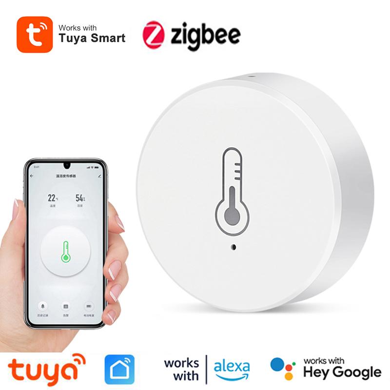 Tuya Smart Zigbee Temperature And Humidity Sensor Indoor Thermometer Monitor Work Smartlife With Alexa Google Home APP Assistant