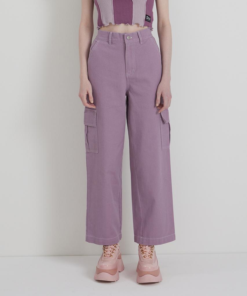 ANDTHEOTHER Purple Cargo Pants