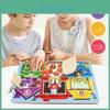 Wooden Busy Board With Unlocking Locks For Toddler Development And Early Learning