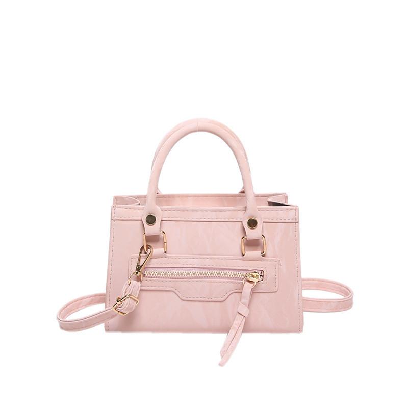 Contemporary Small Square Handbag With Stitched Detailing In Versatile Colors For Any Look розовый