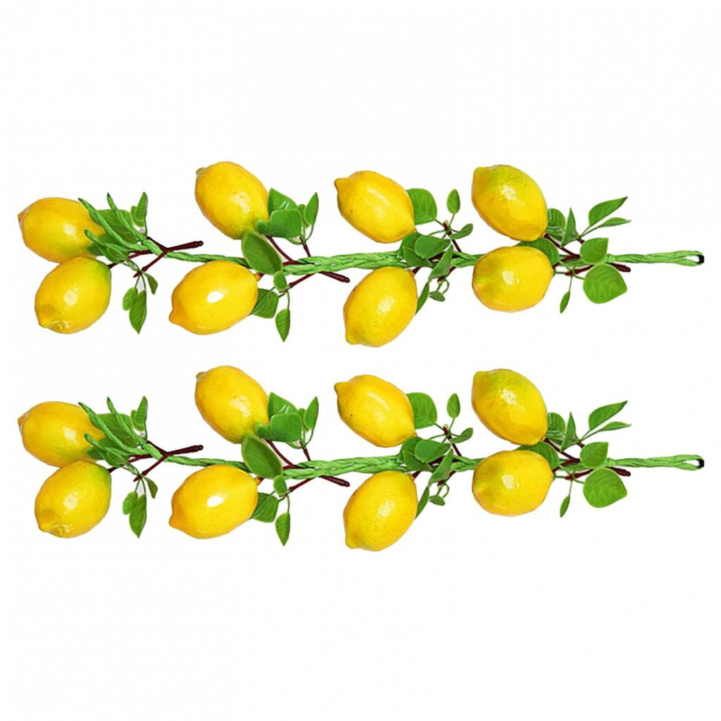 2 Strings 52CM Lemon Model Artificial Wall Decor Fruit Home Ornament Accessories