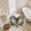 Flower Butterfly,Round Area Rug,Carpet Rug for Living Room Bedroom Sofa Playroom Decor,Non-slip Floor Mat
