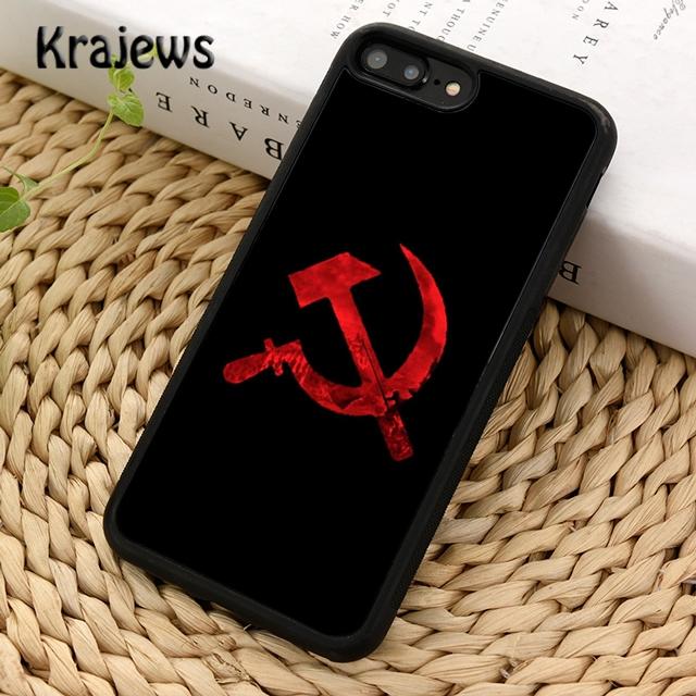 Krajews New Style Russia Soviet Flag Soft Phone Case Cover For iPhone 17 Air 16 15 14 plus 11 12 13 pro max coque Fundas