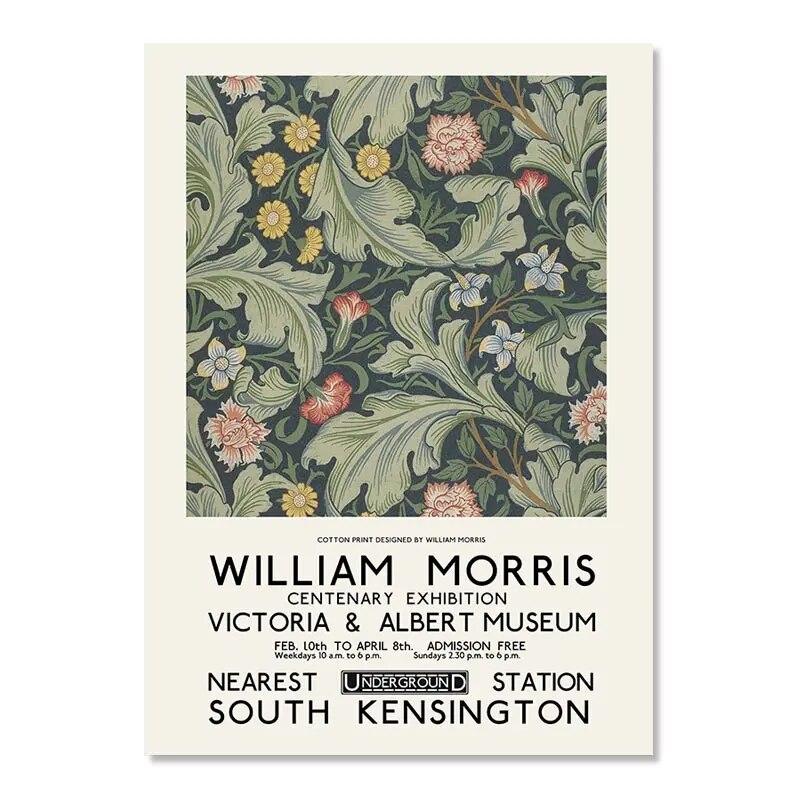 William Morris the Museum Art Exhibition Wall Art Canvas Painting Nordic Posters and Prints Wall Pictures for Living Room Decor