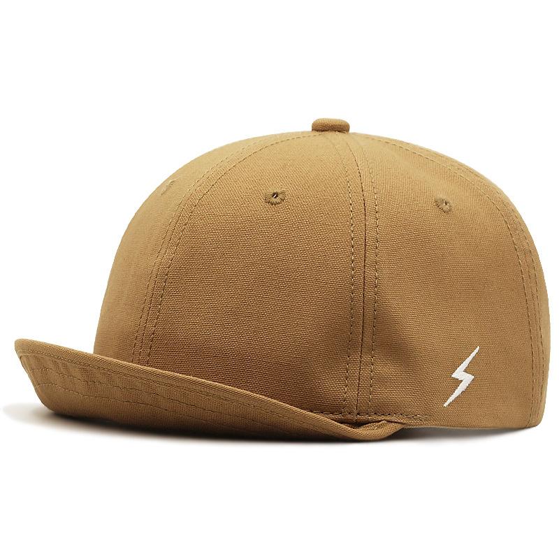 Big head circumference dome soft hat canvas hat autumn short brim baseball cap large men's and women's retro wide brim tongue hat