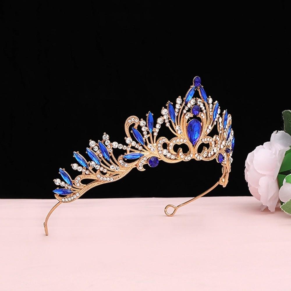 Elegant Queen Tiara Crown Vintage Princess Rhinestone Tiara Trendy Baroque Crown  Women
