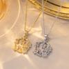 Light‑Luxury‑Style Vine‑Pattern Butterfly Micro‑Inlaid Women Necklace, Creative Trendy High‑Sense Exquisite Versatile Collarbone Chain