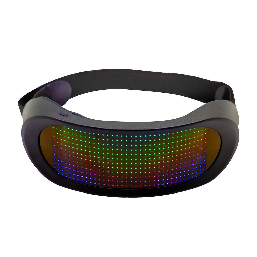 Bluetooth LED Lichtgevende Party Bril met Volledige Kleur en Dynamische Lamellenbediening via App