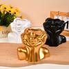 Abstract Face Art Ceramic Vase Nordic Ins Style Desktop Decoration Flower Utensils, Small and Creative Home Furnishings