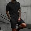 New Men’s Casual Double-pocket Short-sleeved Polo Shirt and Shorts Summer Fashion Set