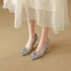Leather Xiuhe Dress Wedding Shoes Women's 2025 Red Sequins High-end Stiletto Chinese Bridal High Heels Are Not Tired