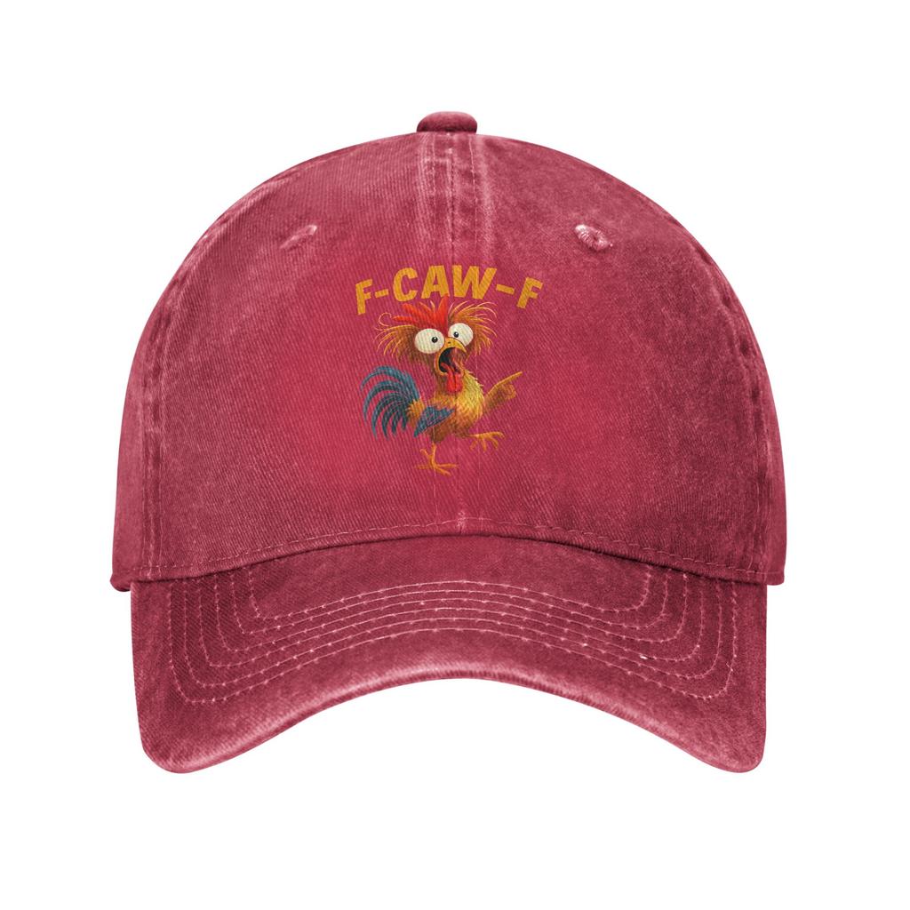 F Caw F Hahn Lustiger Vogel Fcawf Lässige Baseballkappe Sommer Trucker-Kappe Sonnenschutzkappe Unisex Herren Passform Retro-Baseballkappen