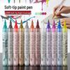 Professional Grade Waterproof Soft-Tip Paint Pen for Tombstone Touch-ups - Quick-Drying, High Coverage, Multi-Material Graffiti Pen