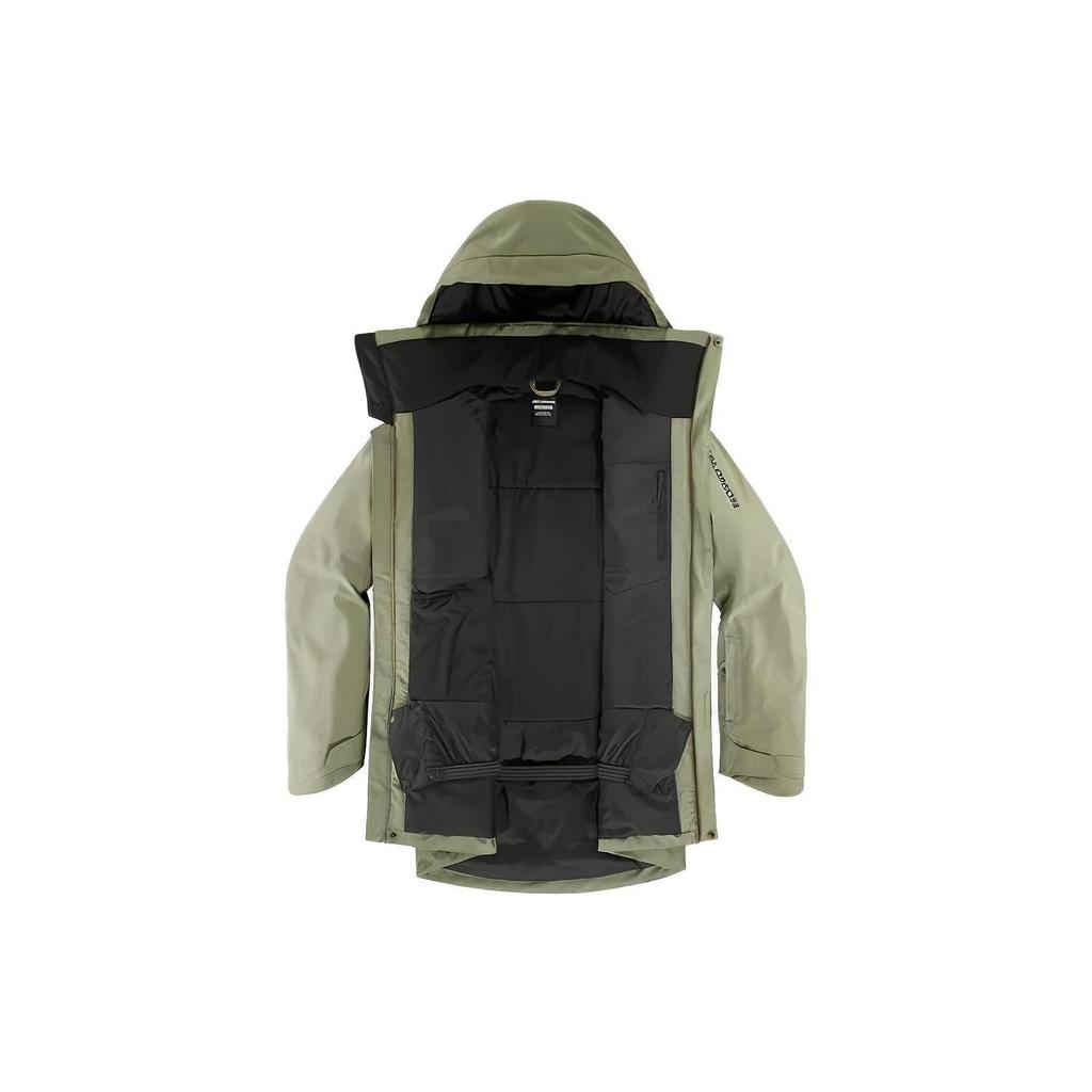 SALOMON Stance Cargo Solid Color Hooded Mid-Length Zip-Up Jacket Men Jackets Olive LC2149900