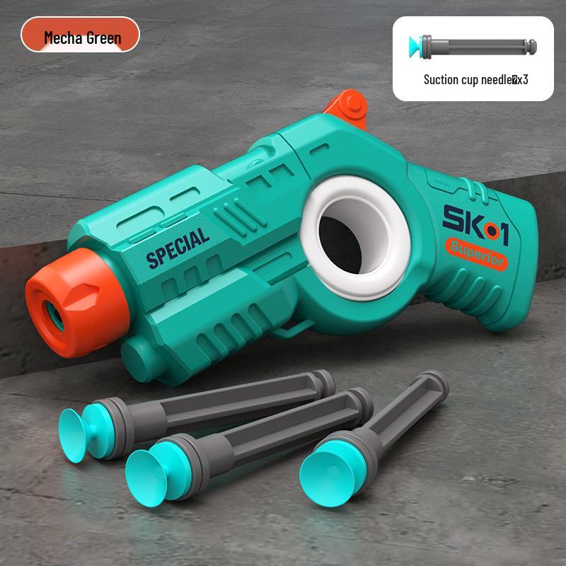 Children's Mini Spin Launcher Toy Revolver - Fingertip Spinner Gift for Boys with One-Key Cocking