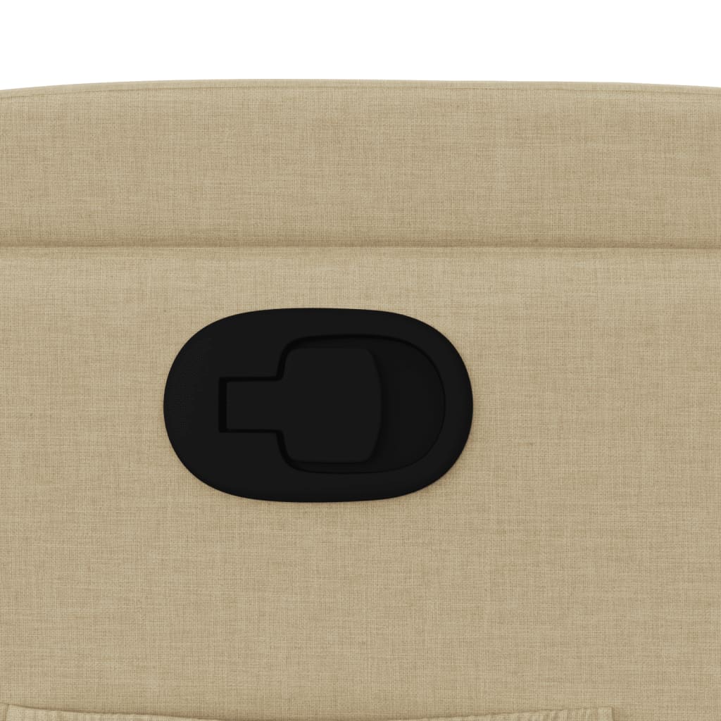 Cream Fabric Recliner Chair