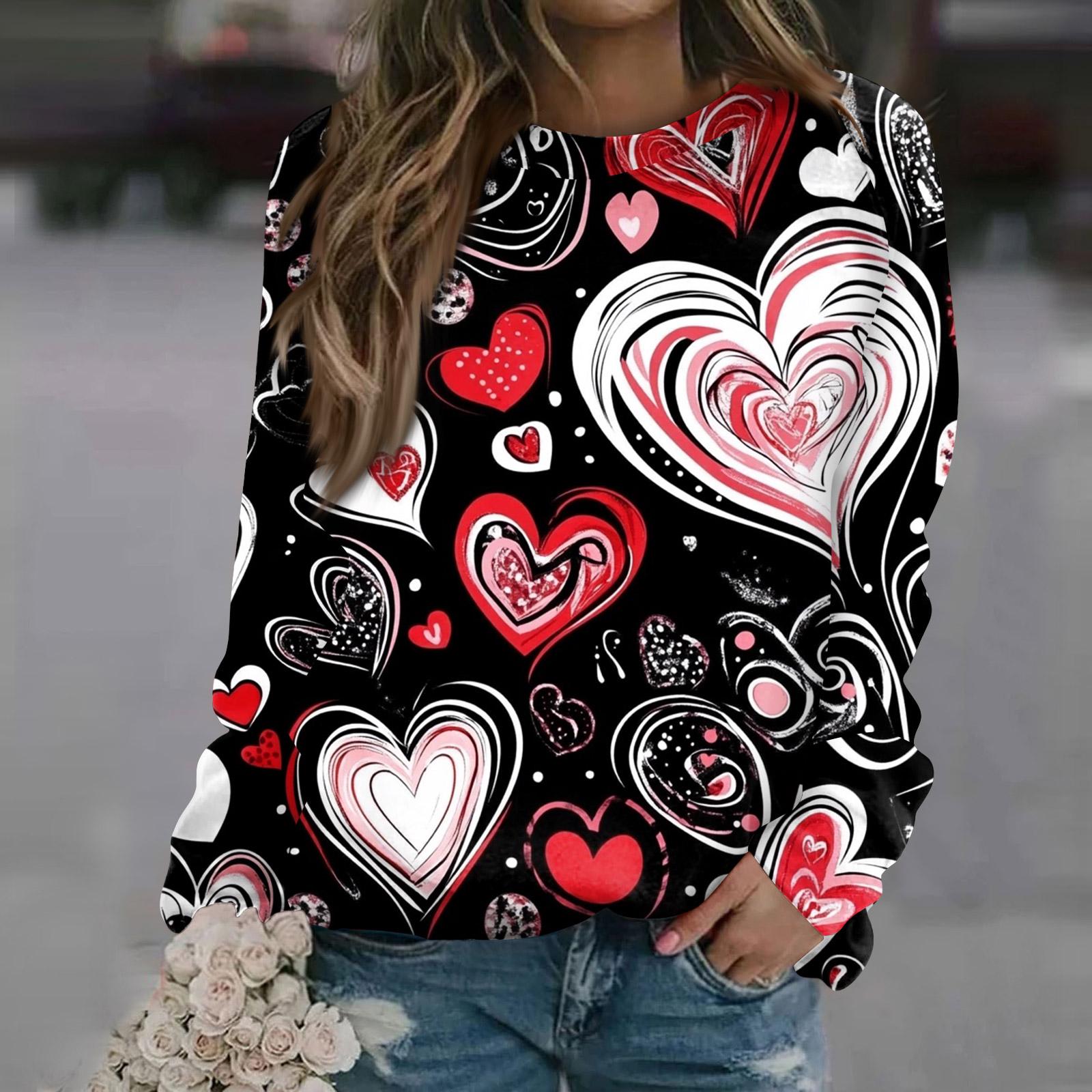 Женский модный повседневный свитшот с длинным рукавом и принтом на шее S