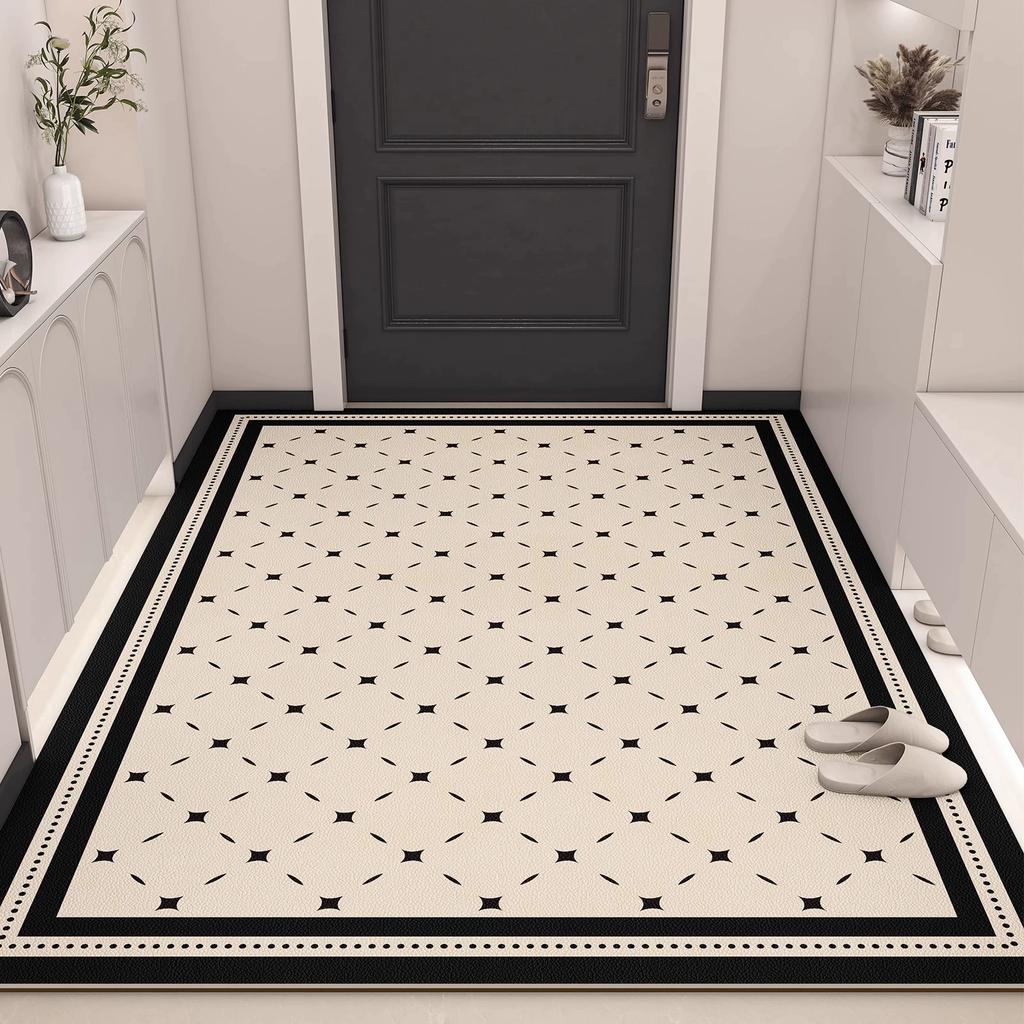 Door Floor Mat, High-End Door Floor Mat, Dirt-Resistant Pvc Leather, Leave-In Washable, Erasable, Cutting, Non-Slip Door Carpet
