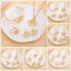 Luxury Three-Piece Set: Exaggerated Fashion Necklace, Earrings, and Bracelet with Lucky Flower Design
