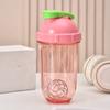 Protein Shaker Bottles with Wire Ball 500ml Leak-Proof Mixer Cup Clear Scale Fitness Mixer Bottle Portable Shaker Cup for Sports Travel
