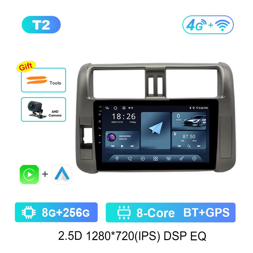 9 Inch Car Radio Multimedia Player for Toyota Prado 2009 - 2013 Android System GPS Navi WiFi BT 4G Carplay Head Unit Auto Tools