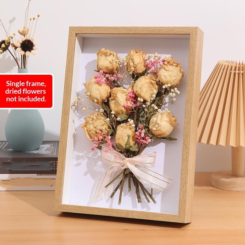 Cornici Portafoto in Legno 3D Profondità 3Cm 5Cm Porta Specimen Fiori Secchi Fatto a Mano Diy Lavoro Manuale Espositore Cornice Foto Decorazione Casa