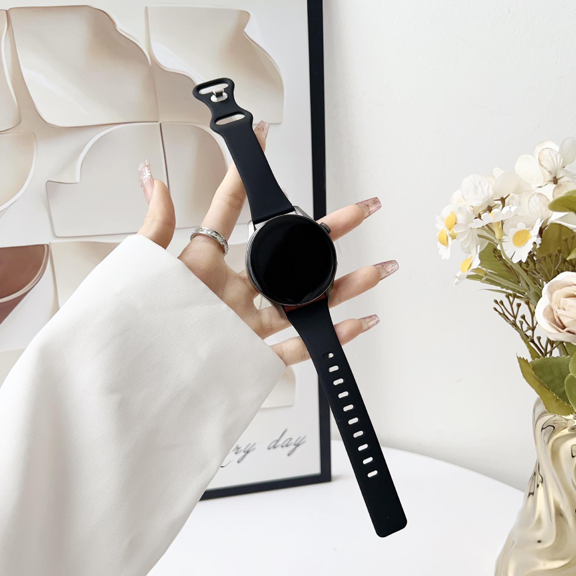 

Совместимый силиконовый ремешок для Huawei GT4, GT3, GT4 Pro (14/18/20/22мм) Носимые часы 20mm чёрный