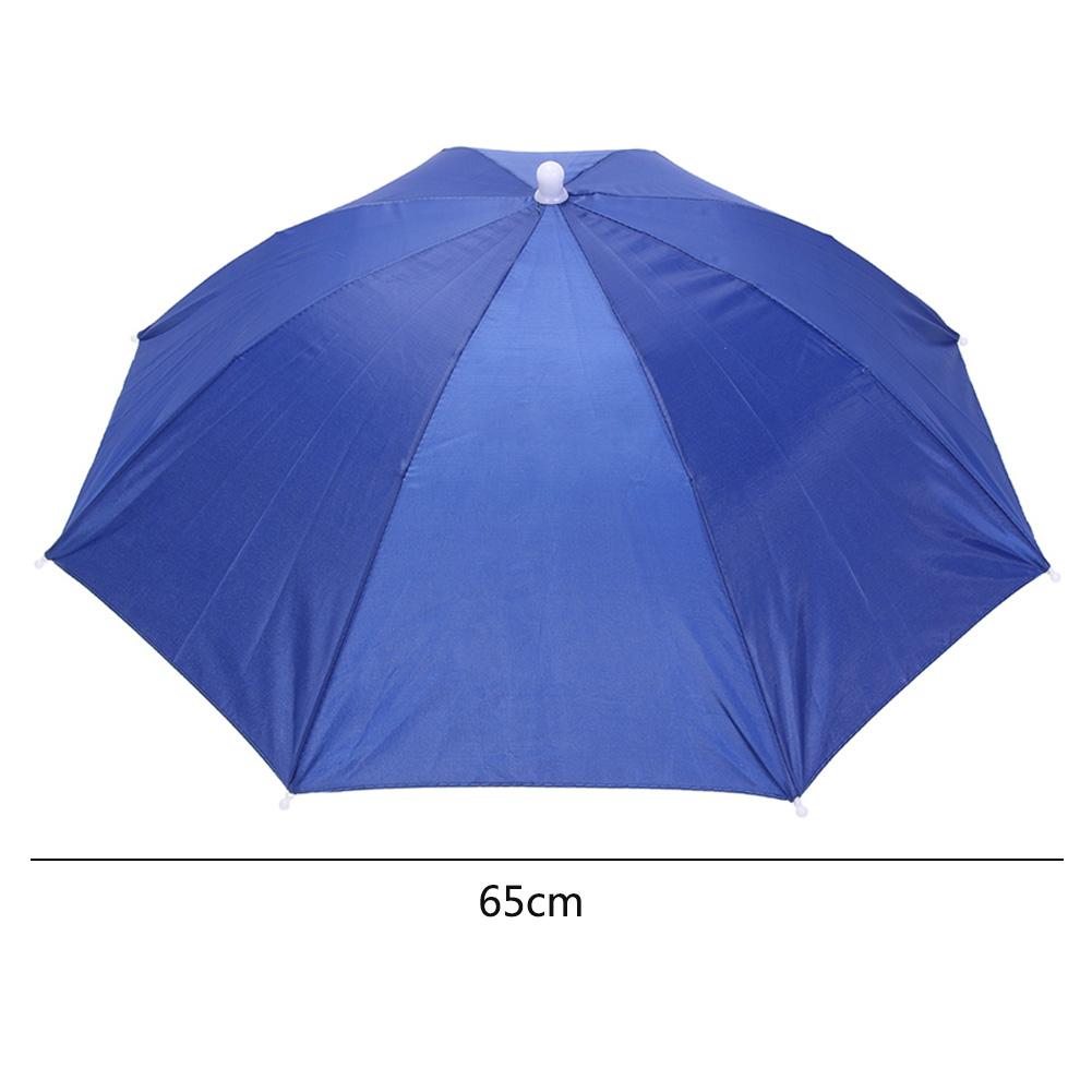Cappello da ombrello antipioggia portatile pieghevole per pesca all'aperto, parasole impermeabile da campeggio, cappelli da spiaggia, cappelli da pesca, 55-95 cm