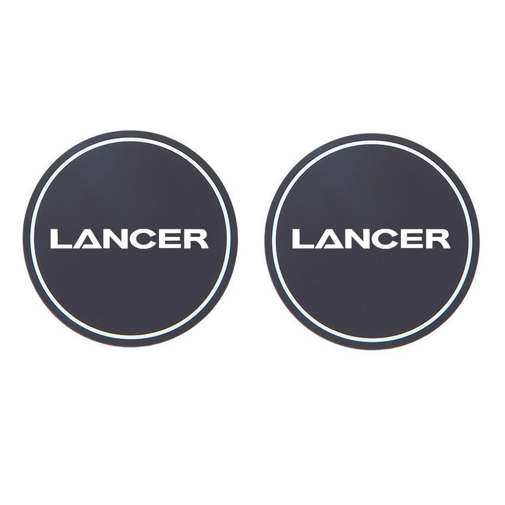 

2Pcs Car Coaster Water Cup Bottle Holder Mat Silica Gel Bottle Pad For Mitsubishis Lancer Car Styling Accessories Silica gel