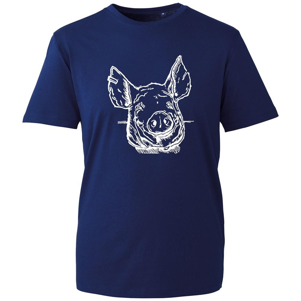 Pig Head Unisex Tshirt Hand Drawn Style Graphic Tee Farmer Animal Lover Gift S
