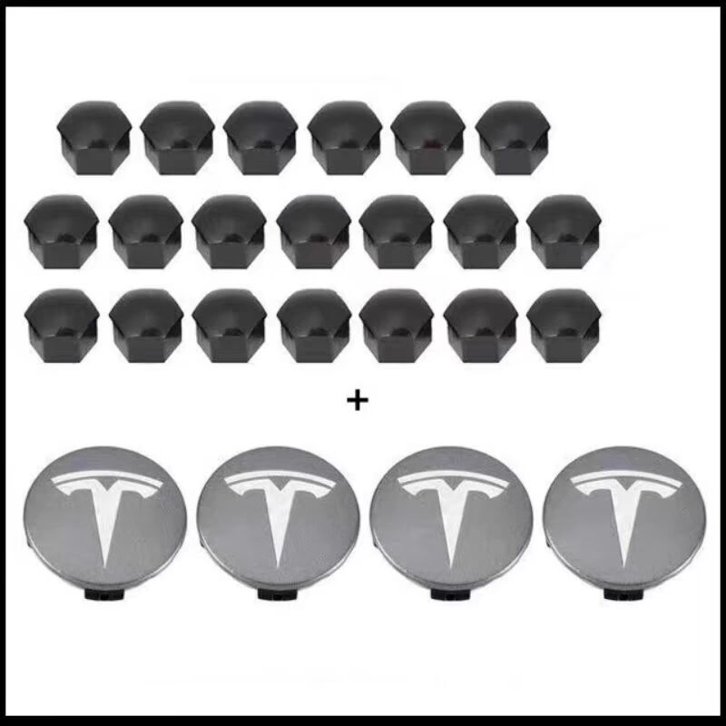 4PCS 25PCS 56mm for Tesla Model 3 Y S/X new Model Y Juniper Car Wheel Center Hub Decorative Caps Badge Lug Nut Protective Cover