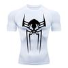 Spider Print Gym Workout Rash Guard for Men Athletic Quick Dry Stretchy Compression Shirts Undershirts Baselayers Tshirts Tops