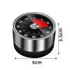 Magnetic Mechanical Timer Stainless Steel Alarm Clock Rotating Timer  For Study Cooking Baking
