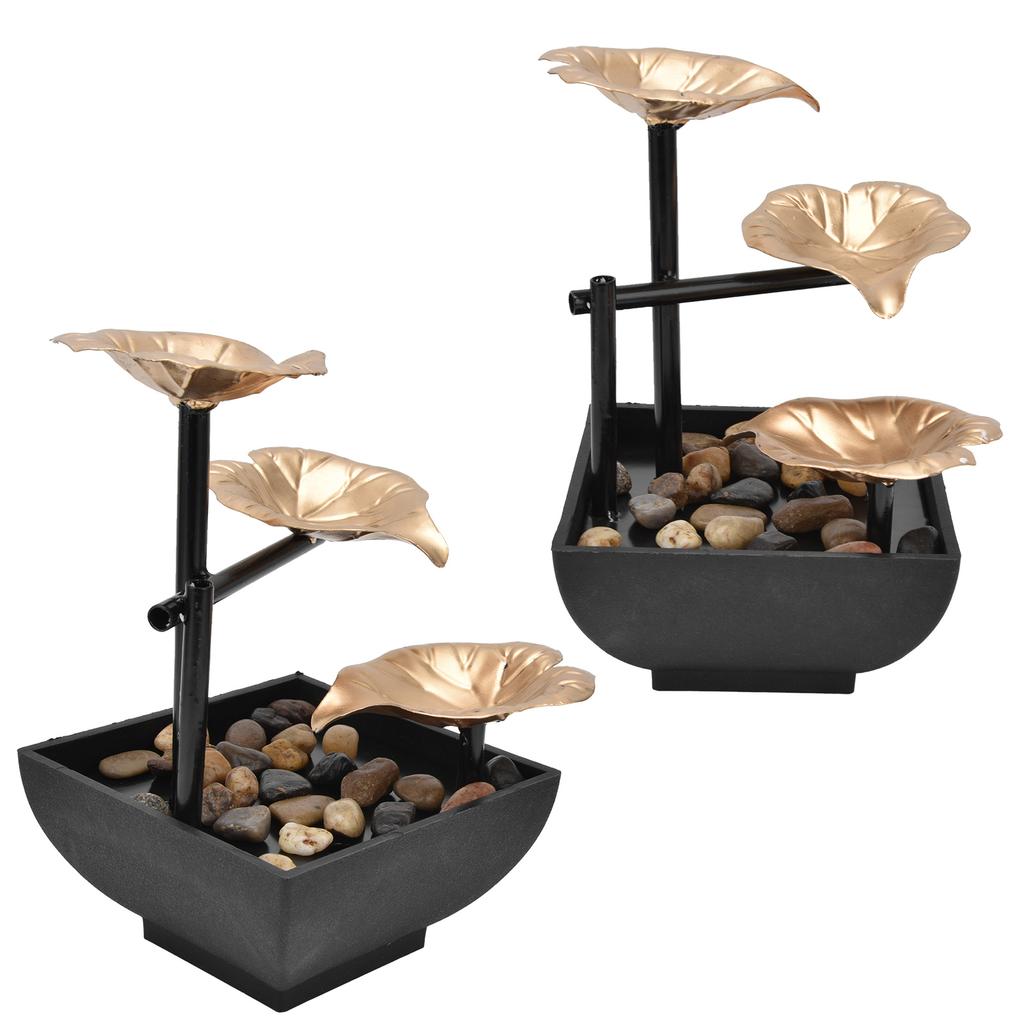 Desktop Flowing Water Ornament Tabletop Fountain for Home Office Feng Shui DecorationUS Plug 110V