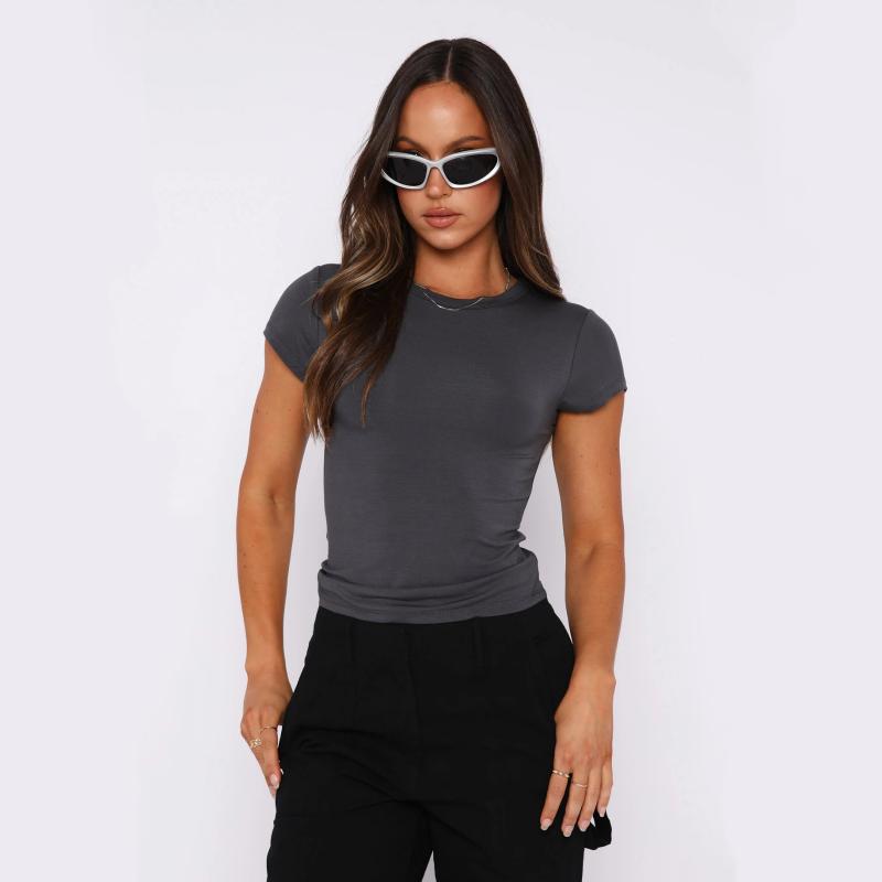 Y2k Clothes Crop Tops Summer 2024 Vintage Harajuku T-shirts Solid Color Aesthetic Clothing Women Tube Tops